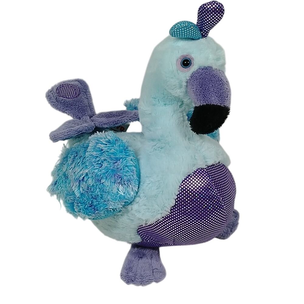 2009 Ganz Webkinz Blufadoodle Plush HM453 Blue Purple Stuffed Animal Retired